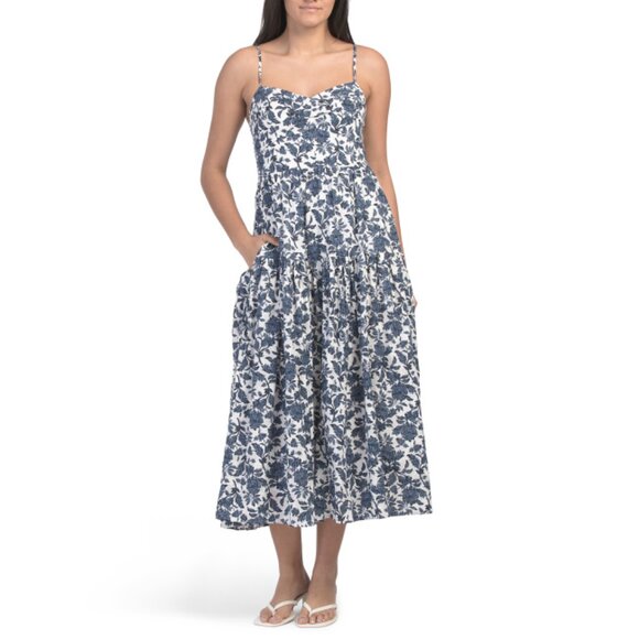 SUPER NATURAL BY SECRET MISSION Navy Multi Nehru Maxi Dress - Picture 1 of 2